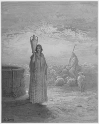 Jakob hütet Labans Herden